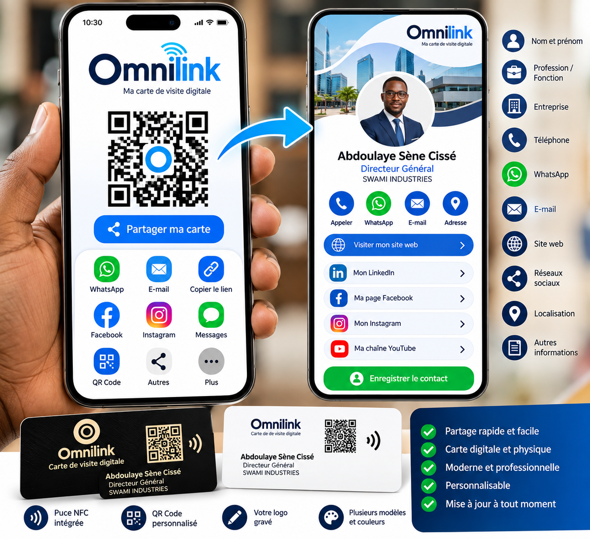Carte de Visite Digitale – Partagez votre profil pro en 1 clic