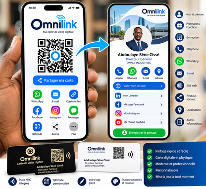 Carte de Visite Digitale – Partagez votre profil pro en 1 clic